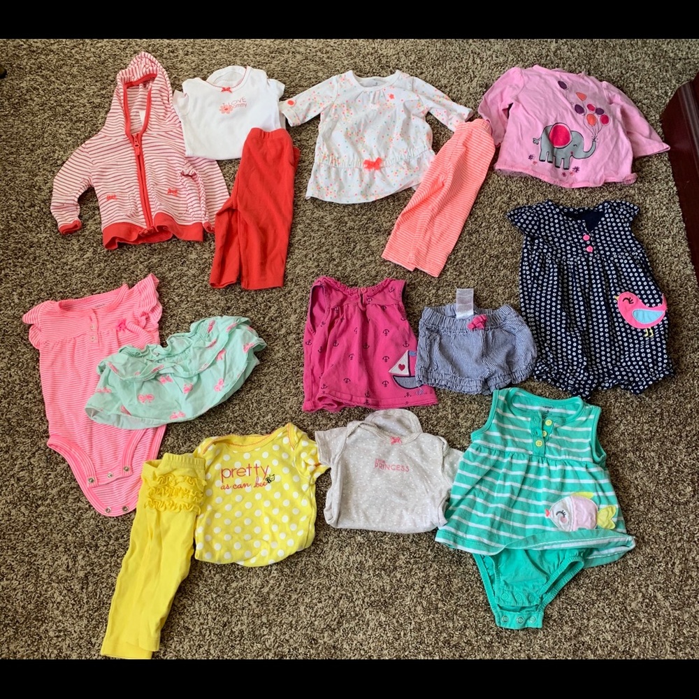 15 piece lot 6 month baby girls clothing